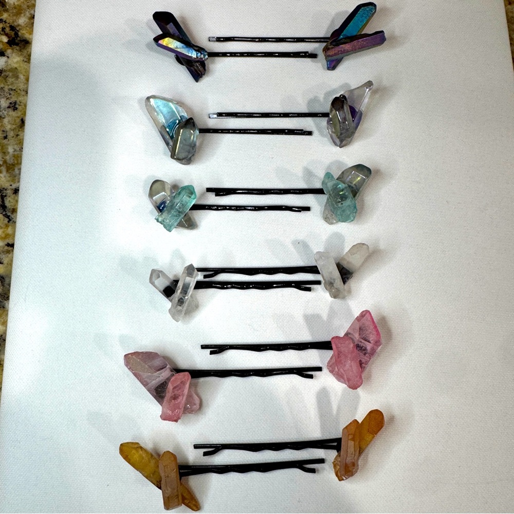 Handmade Crystal Hair Pins